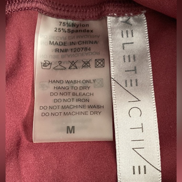 Women’s Maroon high Rise Biker Shorts - Picture 2 of 2